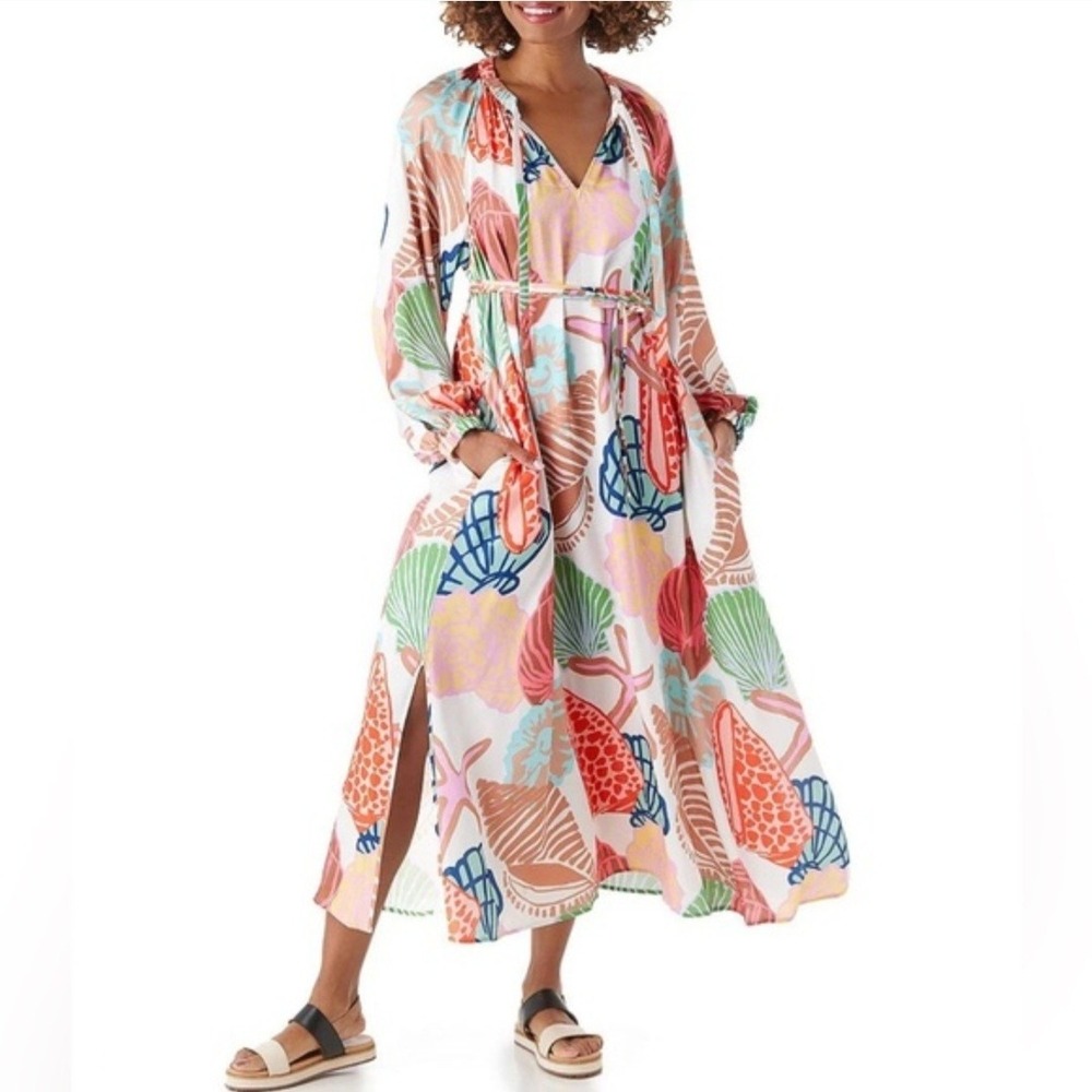 CROSBY by Mollie Burch Multicolor Tropical Print Maxi Dress